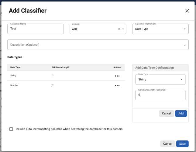 manage classifiers