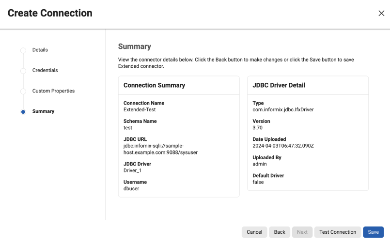 managing extended connectors