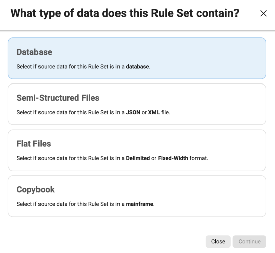 managing rule set