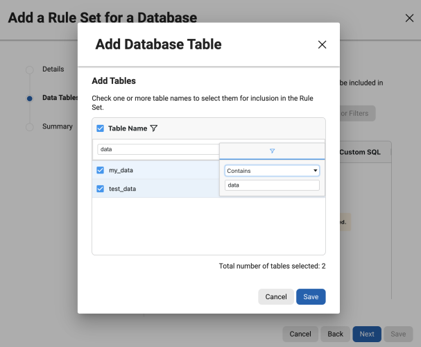 managing rule set