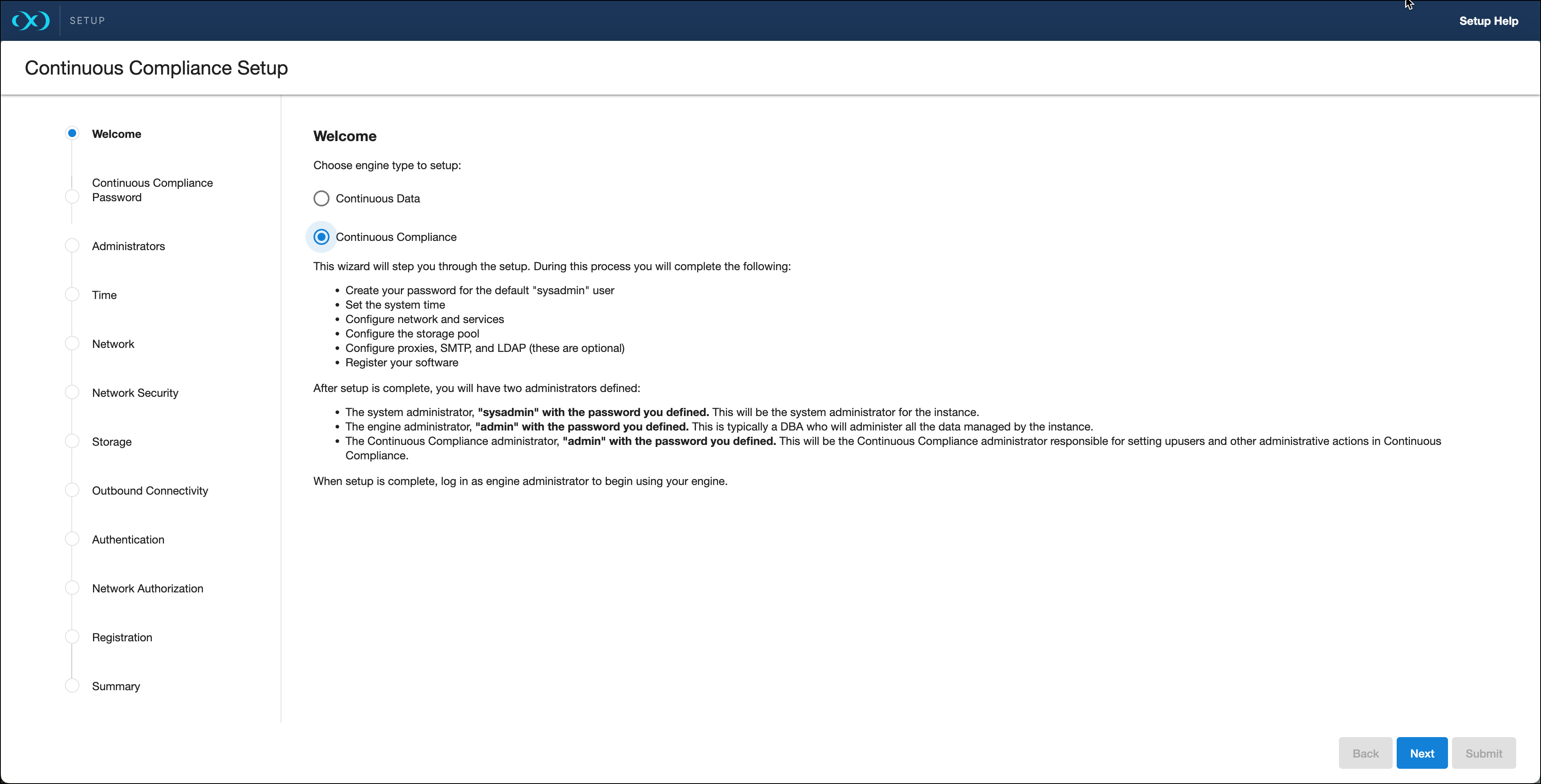 first time setup first time setup