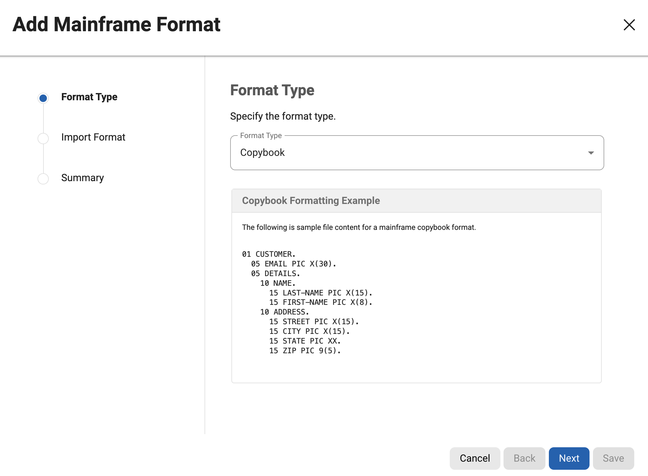 import file formats import file formats