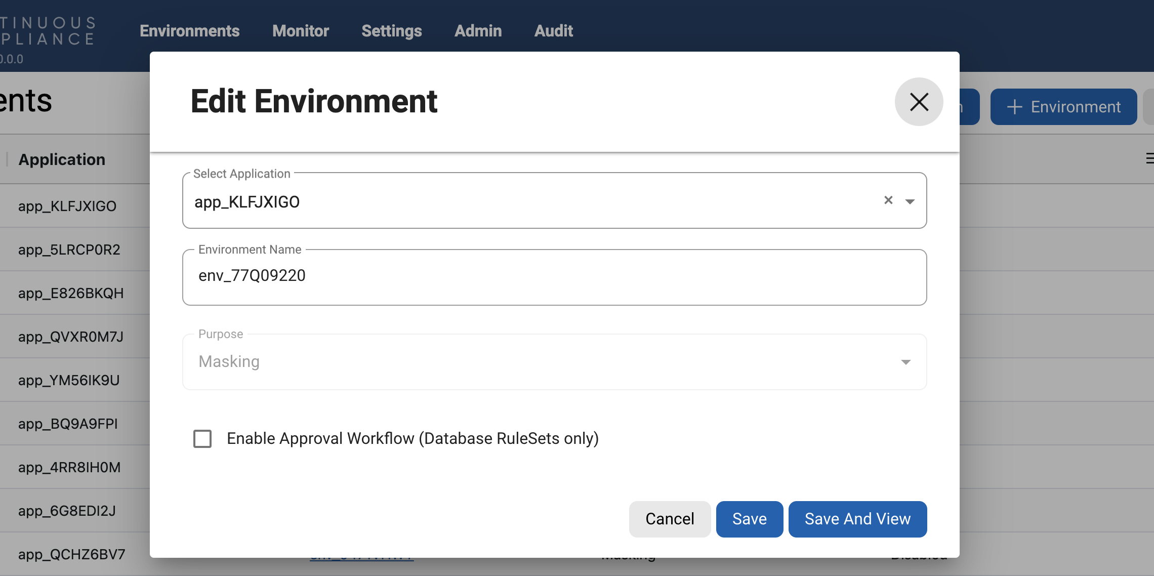 manage environments manage environments