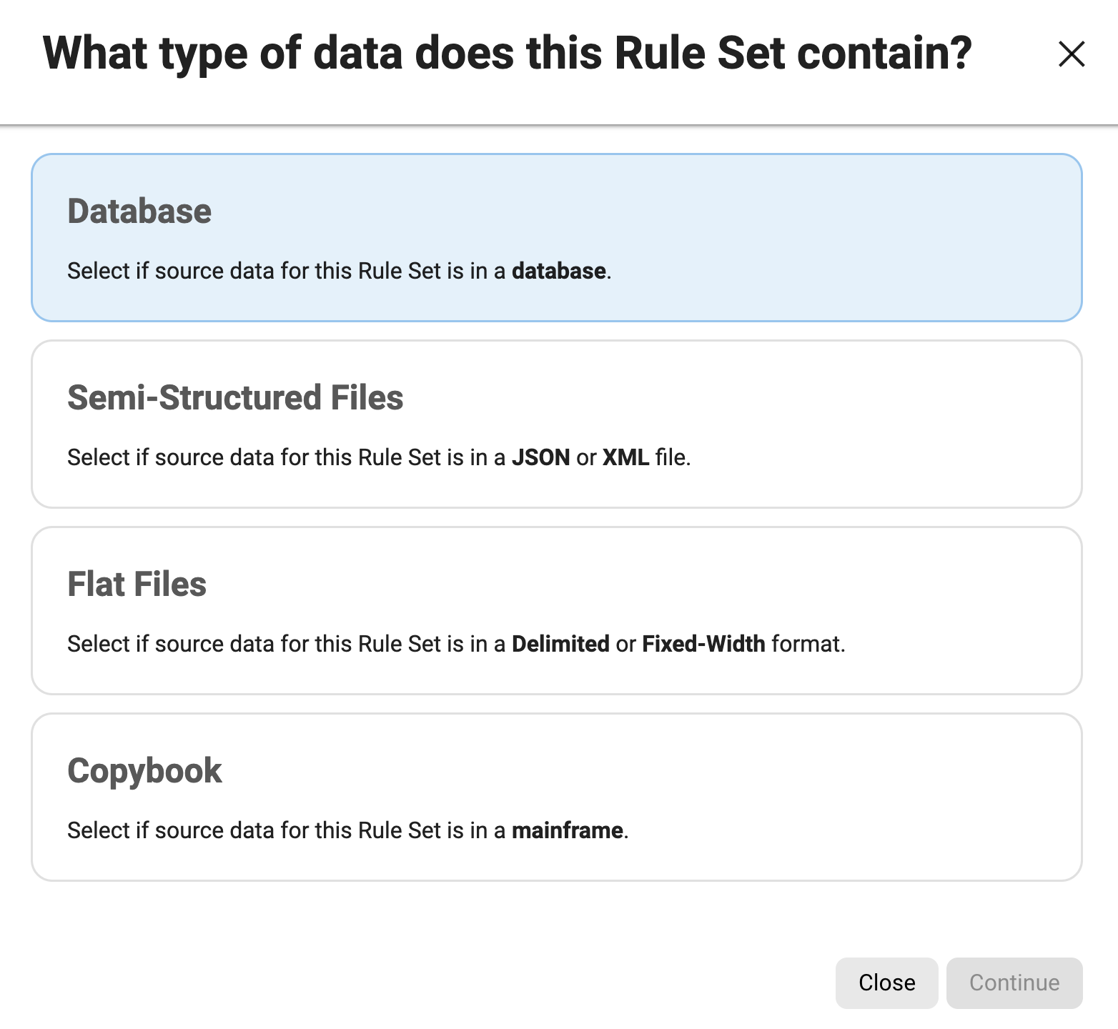 managing rule set managing rule set