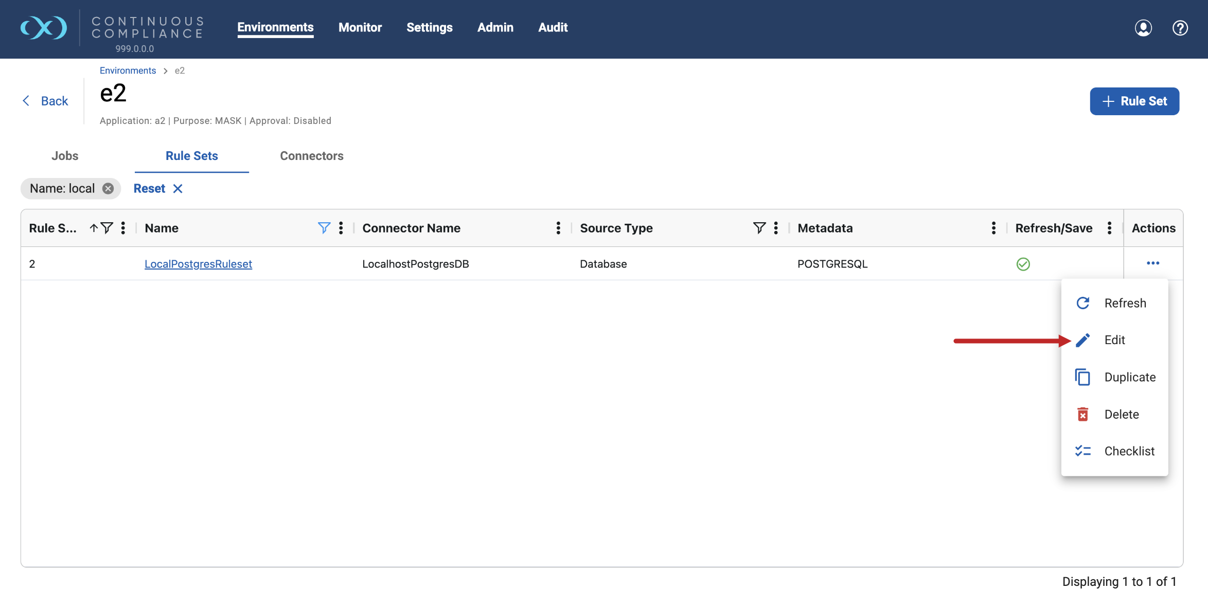 managing rule set managing rule set