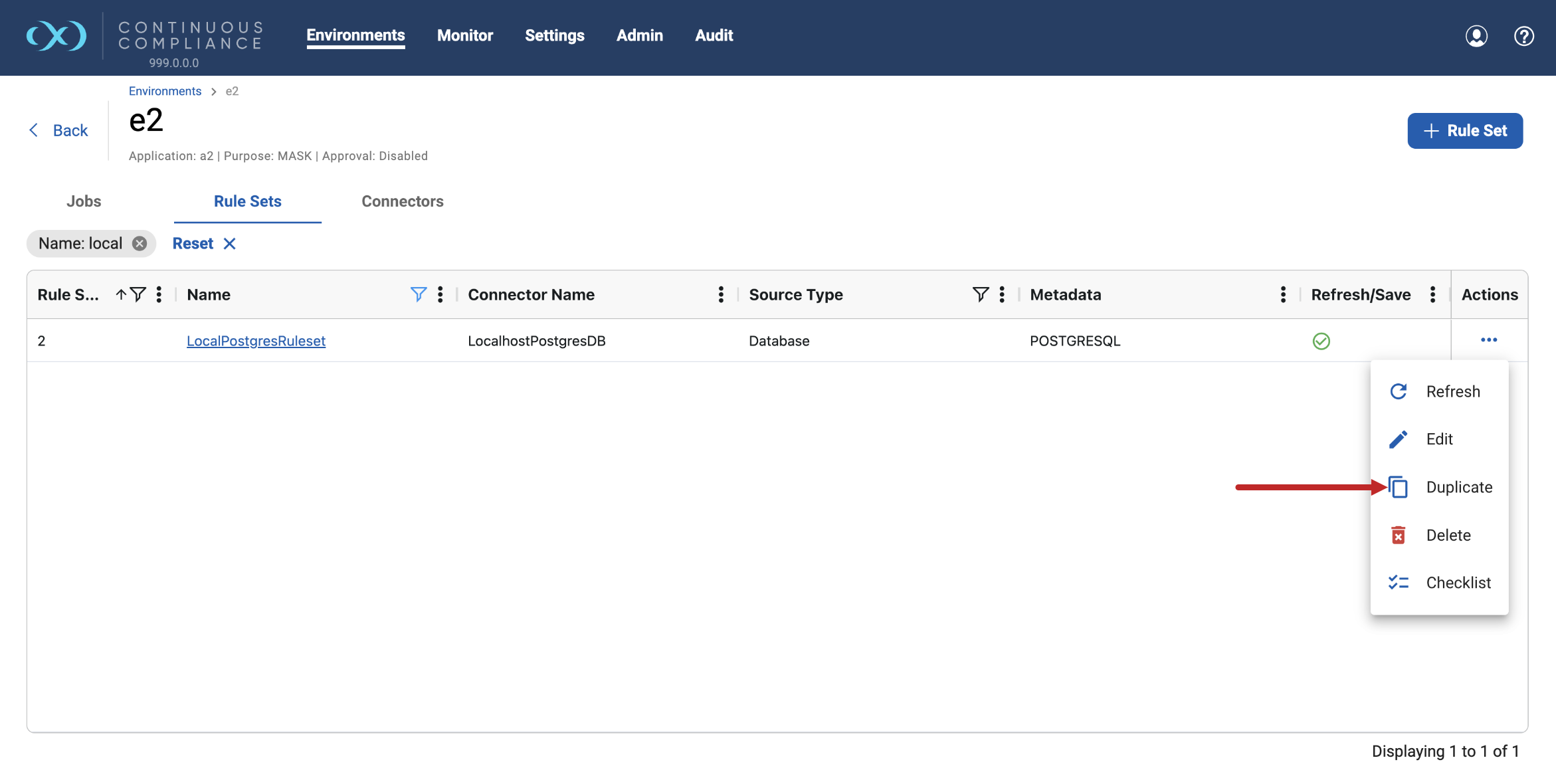 manage rule set manage rule set