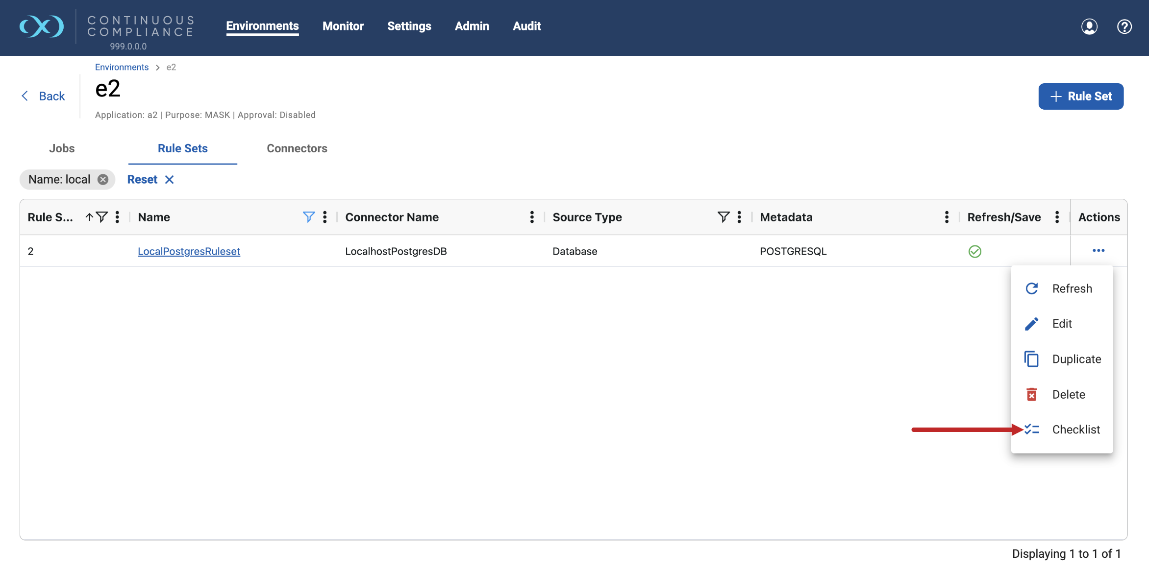 manage rule set manage rule set
