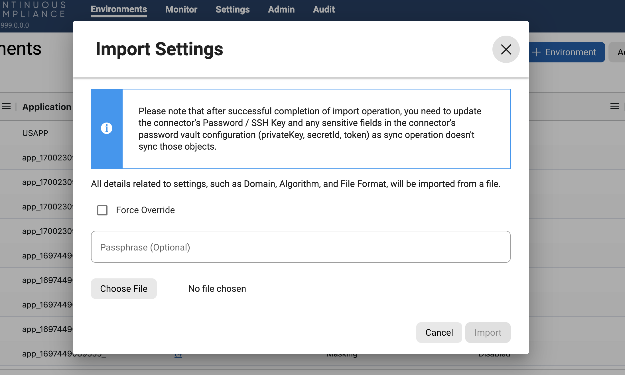 manage environments manage environments