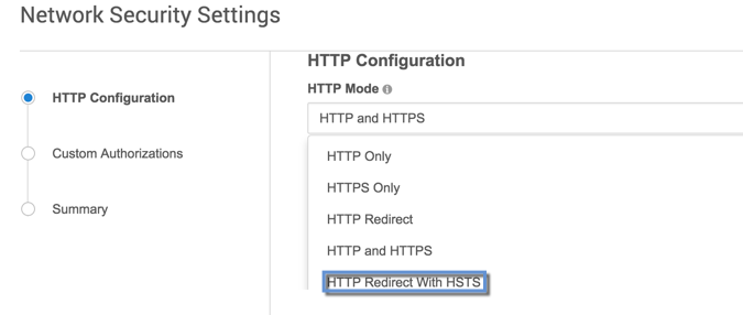 Configure engine HTTP settings