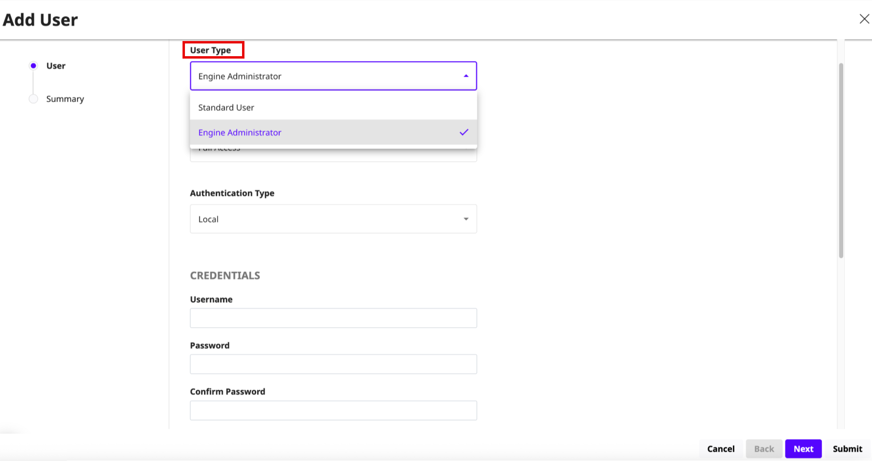 user management options user management options