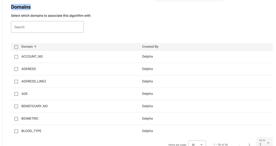 data cleansing domain selection