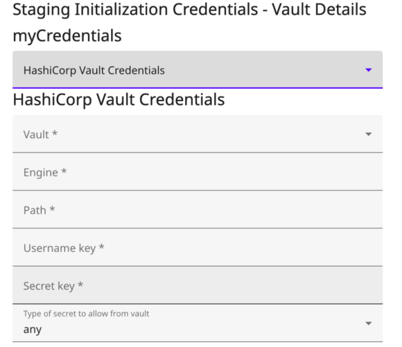 SDI hashicorp settings
