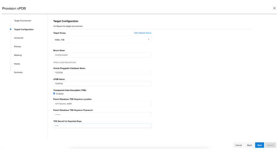 provision oracle ebs tde