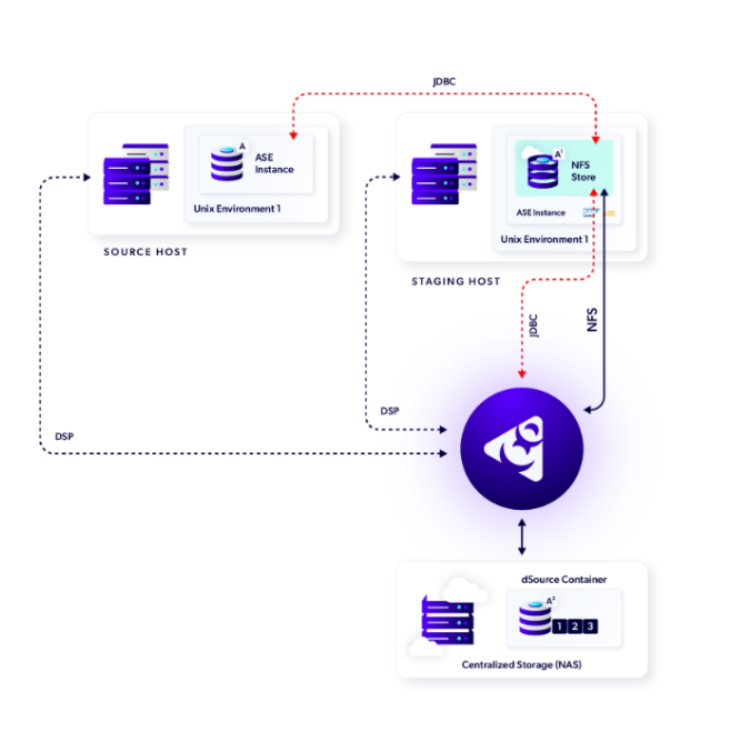 Delphix architecture with SAP ASE