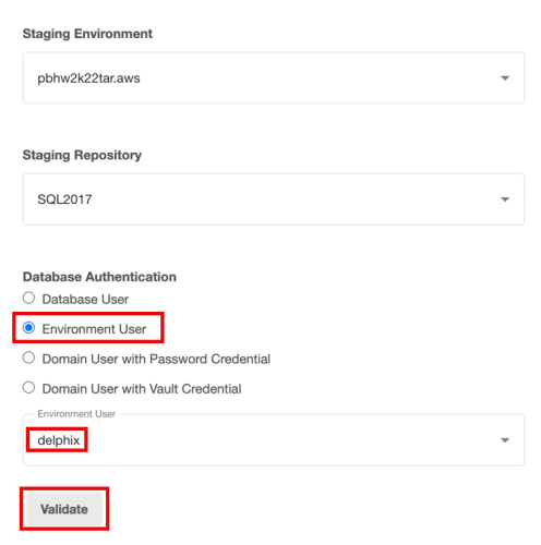 staging pull database authentication