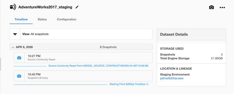 sql server staging transaction log configuration